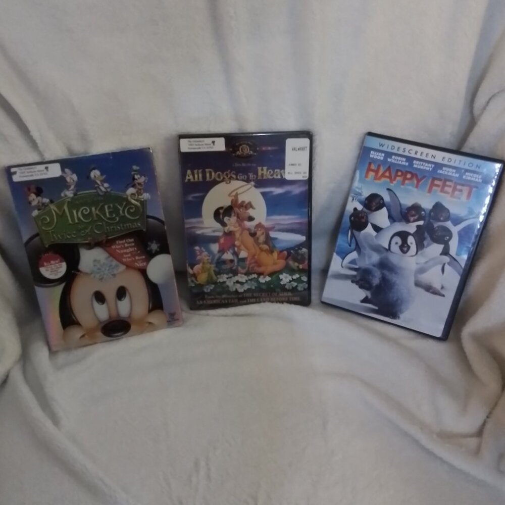 Children's DVDs bundle of 3 excellent condition